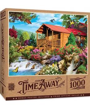 Cascading Cabin 1000 Piece Jigsaw Puzzle