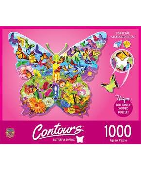 Butterfly Shape 1000 Piece Jigsaw Puzzle