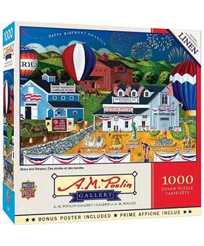 Stars and Stripes 1000 Piece Linen Finish Jigsaw Puzzle