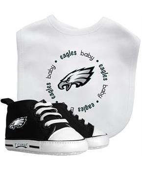 Philadelphia Eagles NFL 2-Piece Baby Gift Set | Bib & Pre-Walkers