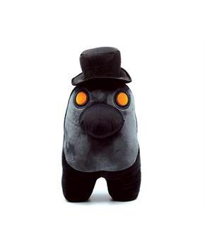 Among Us 12 Inch Plush | Black Crewmate with Top Hat and Mask