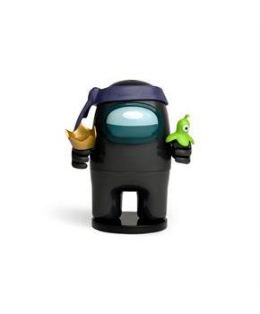 Among Us 4.5 Inch Figure with Stamper | Black Crewmate