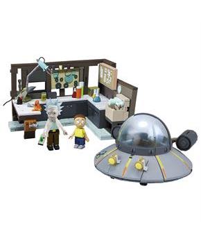 Rick and Morty Spaceship & Garage 294-Piece Construction Set w/ Rick & Morty