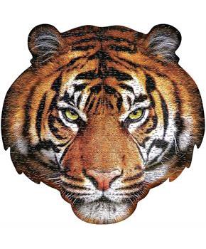 I AM Tiger 550 Piece Animal Head-Shaped Jigsaw Puzzle