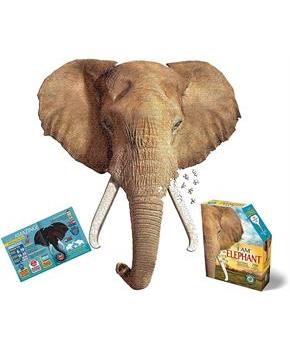 I AM Elephant 700 Piece Animal Head-Shaped Jigsaw Puzzle