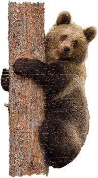 I AM Lil Bear 100 Piece Animal Head-Shaped Jigsaw Puzzle