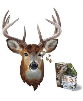 I AM Buck 300 Piece Animal Head-Shaped Jigsaw Puzzle