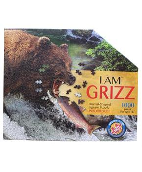 I AM Grizz 1000 Piece Animal-Shaped Jigsaw Puzzle