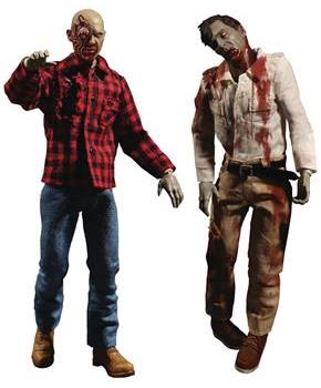 Dawn of the Dead One:12 Collective Action Figure Set - Fly Boy & Plaid Zombie