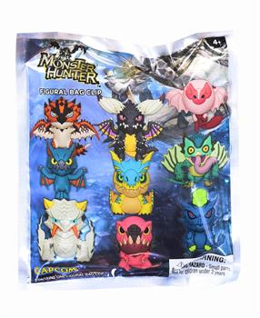 Monster Hunter 3D Foam Bag Clip | One Random