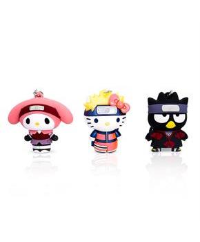 Hello Kitty x Naruto 3D Foam Figural Bag Clip 3-Piece Set | SDCC 2022 Exclusive