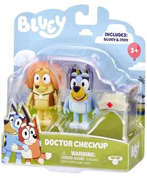 Bluey Doctor Checkup Action Figure 2 Pack | Bluey & Indy