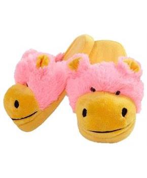 My Pillow Pets Neon Hippo Slippers