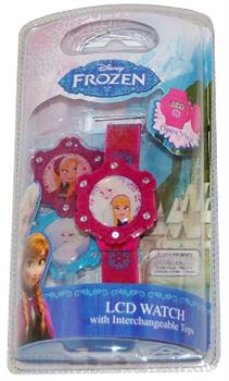 Frozen LCD Watch With Interchangeable Tops