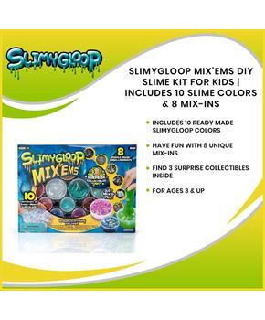 Slimygloop Mix'Ems DIY Slime Kit For Kids | Includes 10 Slime Colors & 8 Mix-Ins