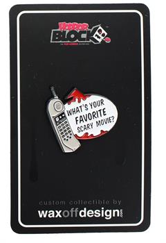 Scream Phone "What&#39;s Your Favorite Scary Movie?" Enamel Collector Pin