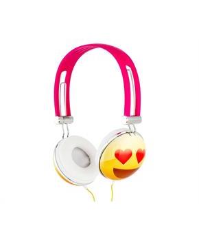 Emoji Overhead Stereo Headphones, Heart Eyes