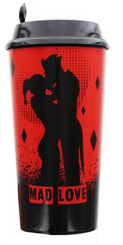DC Comics Mad Love Harley Queen and Joker Travel Cup, Red