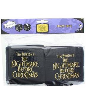 Nightmare Before Christmas Plush Fuzzy Dice