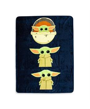 Star Wars The Mandalorian Expressions 46 x 60 Inch Silk Touch Throw Blanket