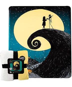 Nightmare Before Christmas Starry Night 60 x 80 Inch Sherpa Throw Blanket