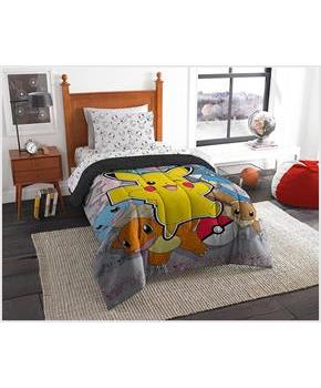 Pokemon Battle Squad Twin Bed In Bag Set