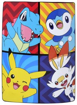 Pokemon Pikachu & Friends 46 x 60 Inch Silk Touch Throw Blanket