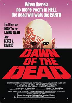 Dawn of The Dead One Sheet Tin Sign
