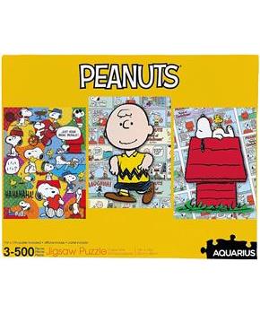 Peanuts 500 Piece Jigsaw Puzzle 3-Pack