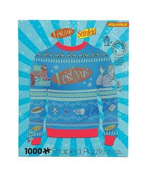 Seinfeld Festivus Ugly Christmas Sweater Shaped 1000 Piece Jigsaw Puzzle