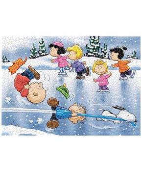 Peanuts A Charlie Brown Christmas Skating 1000 Piece Jigsaw Puzzle