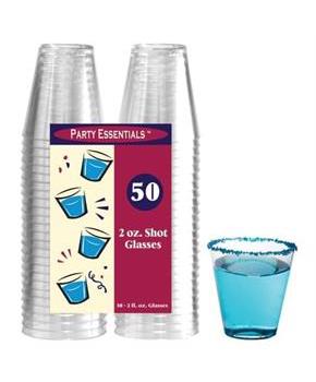 Plastic Clear Shot Glasses 2 oz 50 Count