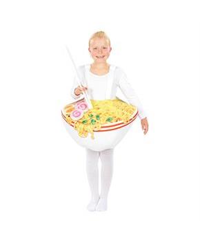 Ramen Bowl Child Costume with Pullover Tunic and Chopsticks | 8-10 Years