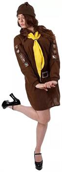 Girl's Brownie Uniform Adult Costume Small