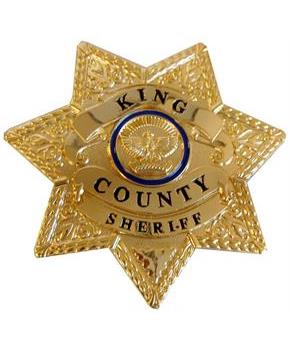 The Walking Dead King County Sheriff Prop Replica Brass Metal Badge