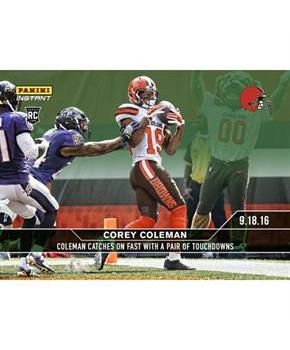 Cleveland Browns Corey Coleman 2016 Panini Instant NFL Base Card #34