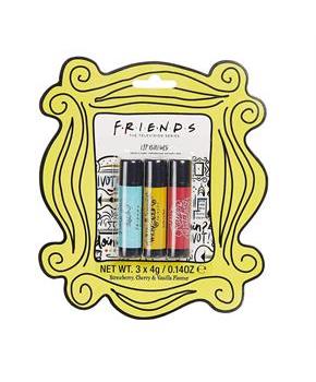 Friends TV Show Lip Balm Trio | Set of 3 | Strawberry | Vanilla | Cherry