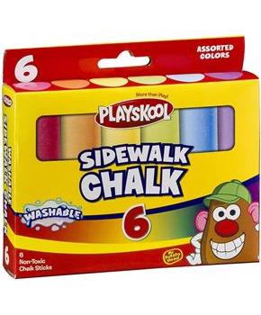 Playskool 6-Piece Washable Sidewalk Chalk