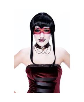 Chelsea Widow Peak Black Adult Costume Wig