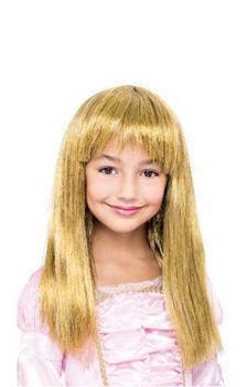 Glitzy Glamour Bob Gold Child Costume Wig
