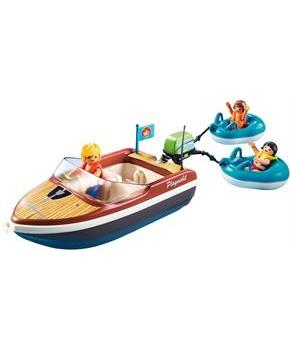 Playmobil Family Fun 70091 Speedboat with Tube Riders Playset