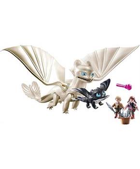 How to Train Your Dragon 3 Light Fury with Baby Dragon Plamobil Set