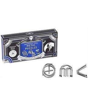 The Einstein Collection E=Mc2 Metal Brain Teaser Puzzle Set | 3 Pieces