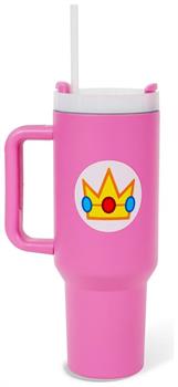 Super Mario Bros. Princess Peach Icon Metal Travel Tumbler | Holds 40 Ounces