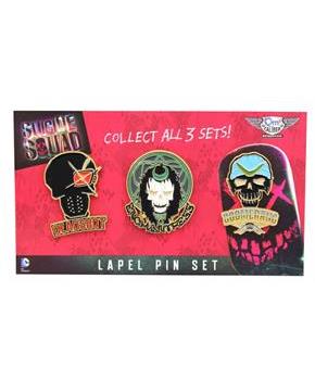Suicide Squad Lapel Pin 3-Pack, Set 1