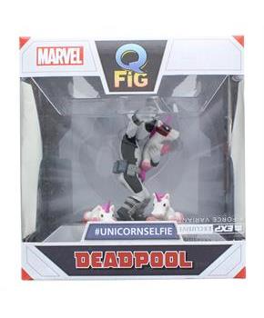 Marvel 3.5 Inch Q-Fig Mini Figure | X-Force Deadpool Unicorn Selfie