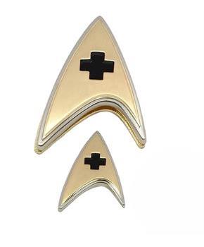 Star Trek Discovery Enterprise Medical Badge and Pin Set