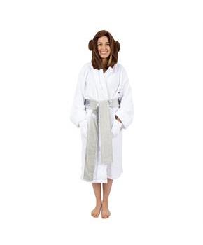 Star Wars Princess Leia Unisex Hooded Bathrobe for Adults | One Size Fits Most