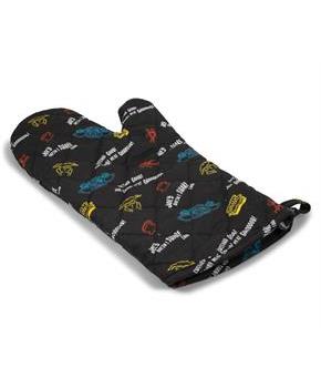 Friends Icons & Quotes Black Oven Mitt Glove