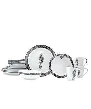 Harry Potter Voldemort Death Eater Dinnerware Sets | 16-Piece Ceramic Dinner Set